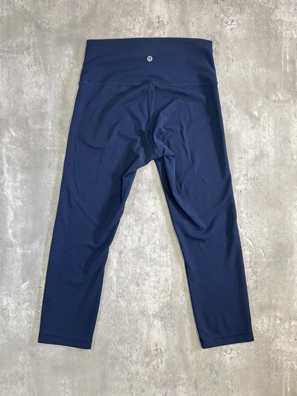 Lululemon Wunder Under High Crop Leggings Size 8 Navy Blue